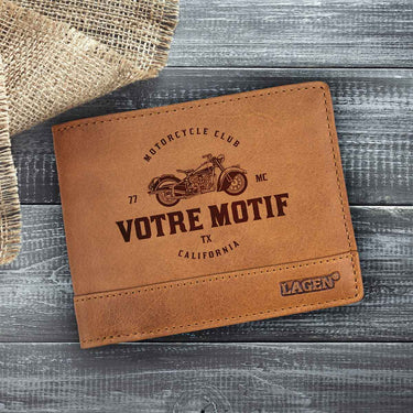 Herren-Lederportemonnaie mit individuellem Motiv – Dionysos